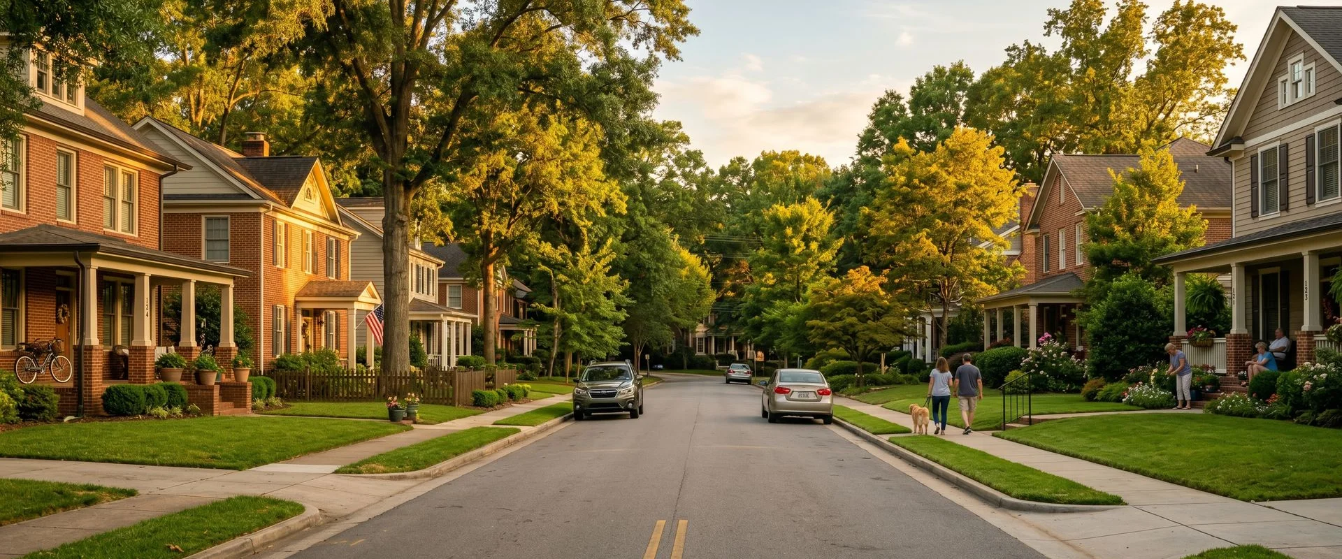 Calm residential street in Charleston, SC